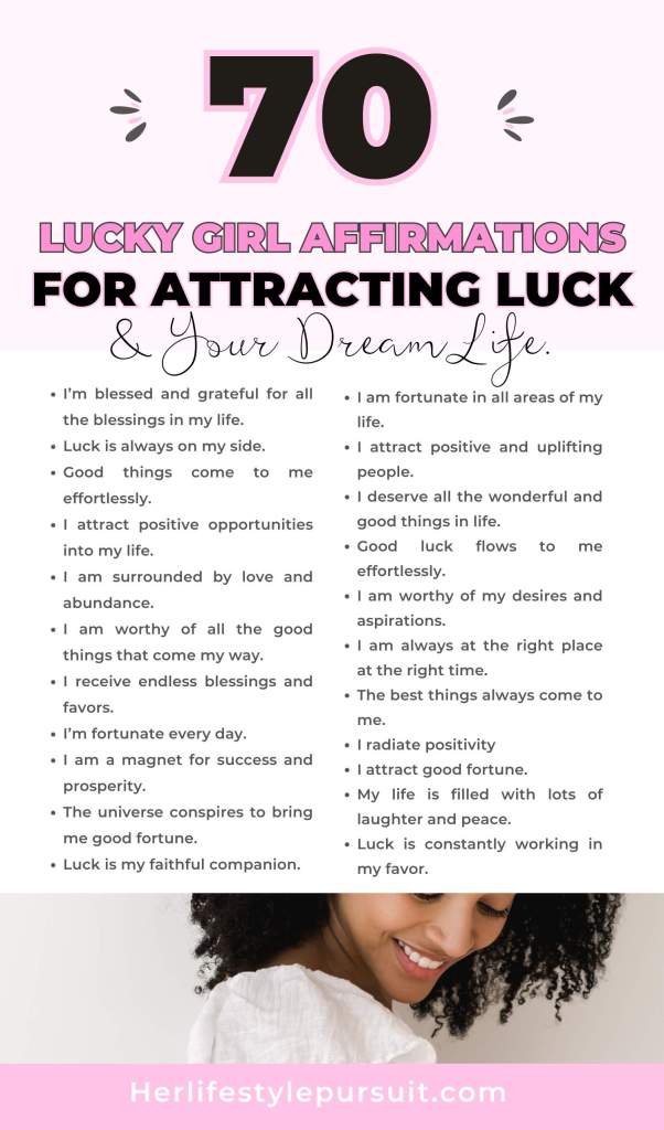 lucky girl syndrome affirmations